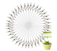 Alligator Clips for Crafts - 40 Pieces Long Tailed Metal Clamp, Photo Clips On Stick, Steel Wire Memo Crocodile Fasteners | Picture Holder Rod Extensions Teeth Grips Clasp Pin Peg Stand for DIY Card N