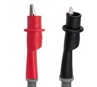 Alligator Test Clip - Nickel Plated, Multimeter Alligator Clip, Crocodile Clamp | Electrical PVC Coating, Electric Testing Clips For Laboratory, Electronics Maintenance, Experiments, Multimeter Work