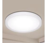 Allin Plafon LED Techo, 36W 1800LM 6500K Lámparas de Techo, IP44 Lámpara de Baño Impermeable Redonda Plana, Plafón LED Techo para Sala de Estar Baño Dormitorio Cocina Sótano Oficina, 300 * 25mm