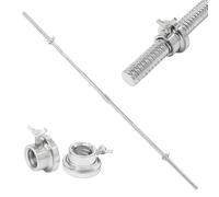 ALLINLIFE Barra de Pesas 180cm, Barra Recta Desmontable 25mm de Diámetro cromado, 2 Tuerca, Acero Resistente, Agarre Antideslizante, Barra de Levantamiento de Pesas, Barra Olímpica en Gym Casa