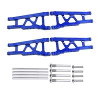 AllinRC Paquete de 4 brazos de suspensión delanteros y traseros de aleación para Traxxas 1/10 Slash 4X4, Stampede 4x4, Rustler 4WD VXL-reemplaza a la parte 3655 Upgrades (azul marino)