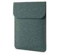 Allinside Funda para portátil de 13" para MacBook Neo A18 Pro/MacBook Air 13" (2018-2026) / MacBook Pro 13" (2016-2022), Funda Vertical de Cuero PU de Gamuza Impermeable para Laptop, Verde Oscuro