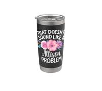 ALLISON Personalized Cute Flower Girls ALLISON Name Vaso térmico de acero inoxidable de doble pared