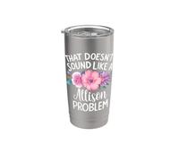 ALLISON Personalized Cute Flower Girls ALLISON Name Vaso térmico de acero inoxidable de doble pared