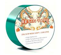 AllisWay Cinta Adhesiva de Resina, Cinta de Bricolaje de Resina, cinta de Separación para Proyectos de Arte con resina, Mesas de Río, Resistente a Altas Temperaturas, 5 cm x 33 m/ 2 IN x 108 Ft