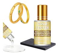 AllisWay Comprobador de Oro, Surtido de Reactivos de Prueba de Oro de 999, 10K-24K, Solución de Análisis + Piedra de Toque, Rápida y Eficiente, Análisis Fiable, Fácil de Usar, 10ml
