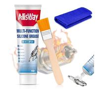 AllisWay Grasa Silicona, Grasa Para Bujías Grasa Para Rodamientos con Pincel Buen Aislamiento y Sellado Impermeable Aplicable a Bujías, Placas de Circuitos, Componentes Eléctricos y Sus Conectores 50g