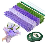 AllisWay Limpiapipas Manualidades, Limpia Pipas, Limpiapipas, Tulip Bouquet Pipe Cleaner Set, Quattro Colori, Adatti per Realizzare Bouquet Fai Da Te, ecc, 400 Piezas