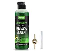 AllisWay Liquido Antipinchazos Bicicleta, Liquido Tubeless MTB para Bicicletas de Montaña y de Carretera, Prevención y Reparación, Resistencia a Bajas Temperaturas -20°C, Verde, 400 ml