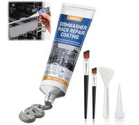 Allisway Pintura Oxido Lavavajillas, Masilla Plastico Reparacion, Impermeable y Resistente a la Corrosión, Especialmente Diseñado para Reparar Superficies de Cestas de Lavavajillas, 50 ml, Gris