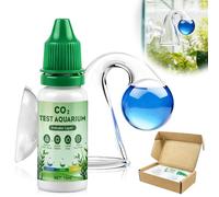 AllisWay Prueba de CO2 para Acuario, Drop Checker Co2 Acuario, Testacuario, 15 ml Solución Indicadora + Detector Titulación, Detección Precisa, para Agua Dulce