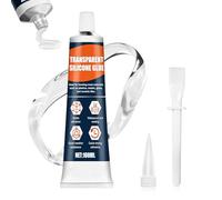Allisway Silicona Transparente, 100ml Silicona Neutra Transparente, Impermeable, Resistente a la Humedad, Secado Rápido y Resistente a la Temperatura, Apto Para Metales, Vidrio y Electrodomésticos
