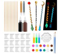 AllisWay Varita Magica, Varita de Halloween Set Manualidades, 10 Palitos Varita Magica, Kit Magia, Varita Mago, Perfecto para Fiestas de Halloween y Cosplay