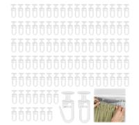 ALLisWE 100 Piezas Deslizador de Riel Gancho de Cortina Polea para Pista de Cortina Accesorios para Colgar Plástico Blanco Silencioso Deslizadores de Guía para Cortinas Ventana Y Puerta Ducha Y Baño