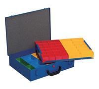 Allit 454124 Caja de hardware de metal con 59-bajo un compartimento extraíble, azul