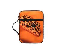 Alliya Leopard Little Gecko - Bolsa de almacenamiento de Biblia con asa y bolsillo con cremallera