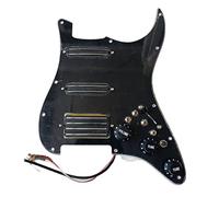 alljita Actualización precableado SSH Pickguard Pickups Multifunción Interruptor Set Dual Hot Rail Alto Salida Negro Pastillas 4 Interruptor Para Fender Guitarra