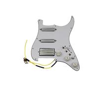 alljita Precableado cargado Strat Pickguard Interruptor multifunción MINI Humbucker Pastillas Cableado Arnés Push Pull Solo Corte