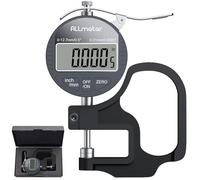 ALLmeter Espesímetro Digital 0-12,7mm con Resolución de 0,01 mm/0,0005", Pantalla LCD Precisa, Calibre de Grosor y Espesor Electrónico para Cuero, Papel, Películas y Materiales Blandos