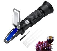 ALLmeter Refractómetro con Doble Escala Brix 0-40%, Alcohol Potencial 0-25%, Refractómetro para Determinación del Contenido de Azúcar y Alcohol Potencial del Vino de Caseras