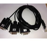 Allnet all4500 COM 3 x DB9 RJ-45 Black Cable Interface/Gender Adapter - Cable Interface/Gender Adapters (3 x DB9, RJ-45, Male/Male, Black, 20 g)