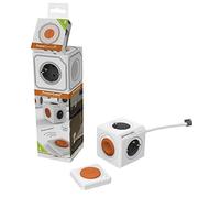 Allocacoc 1512/EUEXRM - PowerCube Extended 1.5 m (Remote) + PowerRemote 4 Salidas Gris/Naranja