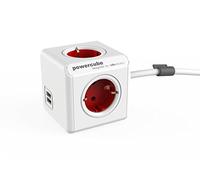 Allocacoc PowerCube DuoUSB - Ladrón Multiple y alargador con 4 enchufes