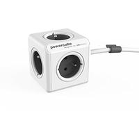 Allocacoc PowerCube Extended Type E Interior 5salidas AC 1.5m Gris Base múltiple - Bases múltiples (Interior, 1,5 m, 5 Salidas AC, Tipo E (FR), Gris, CE, KEMA FR)