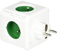 Allocacoc PowerCube Original USB Type E Interior 4AC Outlet(s) Azul Base múltiple - Bases múltiples (Interior, 4 Salidas AC, Tipo E (FR), Azul, CE, 16 A)