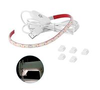 ALLOMN Luz de Máquina de Coser, Máquina Kit de Iluminación LED Atenuador Táctil Brillante Luz de Tira de Costura, Longitud Ajustable, Adhesivo Fuerte, Fuente de Alimentación USB (6500K)