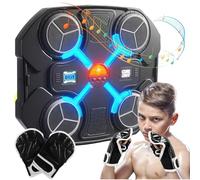 ALLOMN Máquina de boxeo musical, máquina de boxeo inteligente con 3 modos de velocidad y modo de conteo, entrenador de boxeo inteligente Bluetooth montado en la pared con guantes de boxeo para niños,