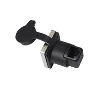 alloneslife Adaptador Ethernet tipo D RJ45, puerto hembra, impermeable, uso al aire libre, carcasa de metal ABS para dispositivos de red, módulo adaptador de red impermeable