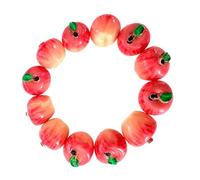 alloneslife Brazalete de cadena de mano de acrílico colorido con cuentas de frutas para mujer, accesorio para levantar el estado de ánimo, pulsera multicolor con dije de frutas, One Size, como se