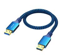 alloneslife Cable de carga USB 3.0 macho a macho, cable de carga de 5 Gbps, velocidad de transmisión de datos para PC y ordenadores portátiles