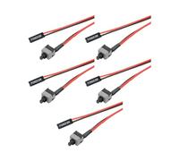 alloneslife Cable de conmutación de alimentación de 2 pines, 50 cm, placa base de computadora, botón de reinicio, enchufes y cable de PC de reproducción, cable de botón de reinicio de PC de 24 AWG