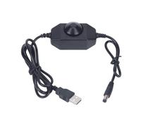 alloneslife Cable de control de velocidad para ventilador de escritorio, USB de 5 V a enchufe de salida 5521, cable de atenuación giratorio en línea para dispositivos de puerto compatibles y cableado