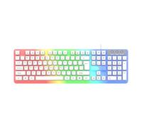 alloneslife Cable de teclado mecánico portátil de 104 teclas, luz LED retroiluminada, intercambiable en caliente, mecánico para PC, escritorio, teclas flotantes para juegos