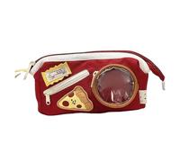 Alloneslife Caricatura de poliéster lápiz multi-compartimentos grandes capacidades bolsas de lápiz portátil bolsas de viaje de poliéster