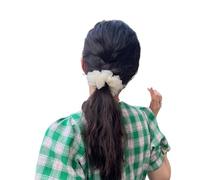 alloneslife Coleteros para el cabello, coleteros para mujer, coleteros de rosas para mujer, coleteros elásticos para el cabello, diademas francesas, accesorios para el cabello de moda (albaricoque)