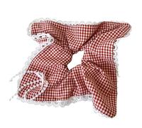 alloneslife Coleteros para el cabello para mujer, coleteros de gran tamaño con pajarita a cuadros, banda elástica para el pelo, moño grueso, decoración para el cabello femenino (lazo cuadrado de