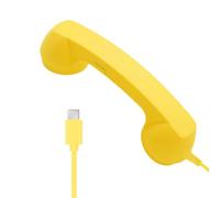 alloneslife Cord - Auricular retro para teléfonos tipo C, botón de llamada física, diseño de agarre ergonómico, conectores directos para conversaciones claras, auriculares tipo C