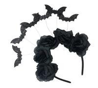 alloneslife Diadema de oreja, diadema de cosplay, diadema de murciélago de moda con efecto para mujer, disfraz unisex, accesorio de fiesta de Halloween (modelo murciélago)