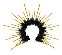 alloneslife Diadema de oreja, tocado para mujer, diademas con pinchos, coronas de flores para novia, suministros de fiesta de Halloween, guirnaldas florales, coronas, tiaras para el pelo, diadema