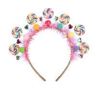 alloneslife Dibujos animados Candy Plan - Pinza para el pelo femenina suave con cuentas acrílicas, accesorios seguros para jóvenes (lentejuelas rosas)