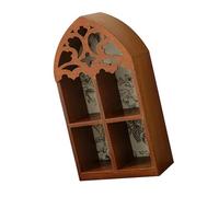 alloneslife Elegante estante de pared de estilo multicapa, con patrón grabado preciso, soporte de exhibición para decoración del hogar