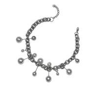 alloneslife Elegante gargantilla con colgante de perlas de imitación, joyería exagerada para reuniones de negocios o fiestas nocturnas