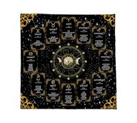 alloneslife Elegante tela de tarot oculta, plegable, portátil, 3 tamaños para rituales y reuniones, duradera tela de tarot