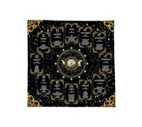 alloneslife Elegante tela de tarot oculta, plegable, portátil, 3 tamaños para rituales y reuniones, duradera tela de tarot