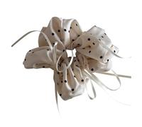 alloneslife Elegantes coleteros para el pelo, diseño de lunares, color negro y blanco, lazo de alta elasticidad, para mujeres y niñas (como se muestra)