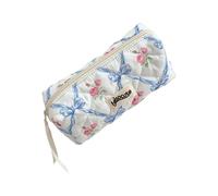 alloneslife Estuche con estampado floral, bolsa para bolígrafos, organizador escolar para gomas de borrar, marcadores, tijeras, bolsa de lazos, caja floral, bolígrafo de gran capacidad para la escuela